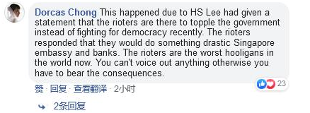 有人当街喷侮辱李显龙标语，新加坡人见状痛骂香港暴徒(新加坡PAP公司)