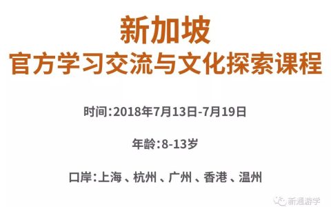 新加坡官方学习交流与文化探索课程(新加坡官方公司)