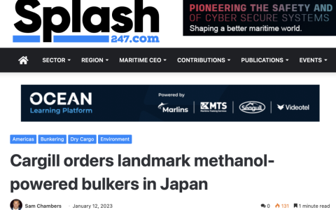 引领变革！全球首批甲醇双燃料散货船“横空出世”(新加坡甲醇公司)