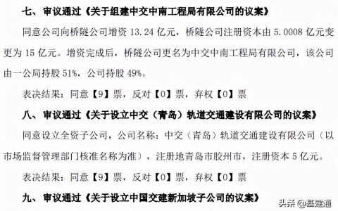 中国交建一次性成立3家公司，重大战略布局(s注册新加坡公司)