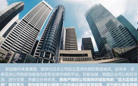 新加坡就业不用愁，跨国公司看过来(新加坡跨国的公司)