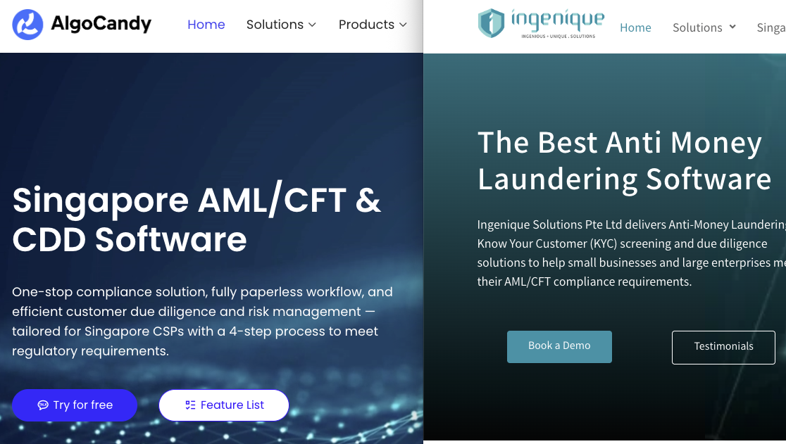 AlgoCandy vs SentroWeb：哪一款反洗钱软件更适合新加坡 CSP 使用？