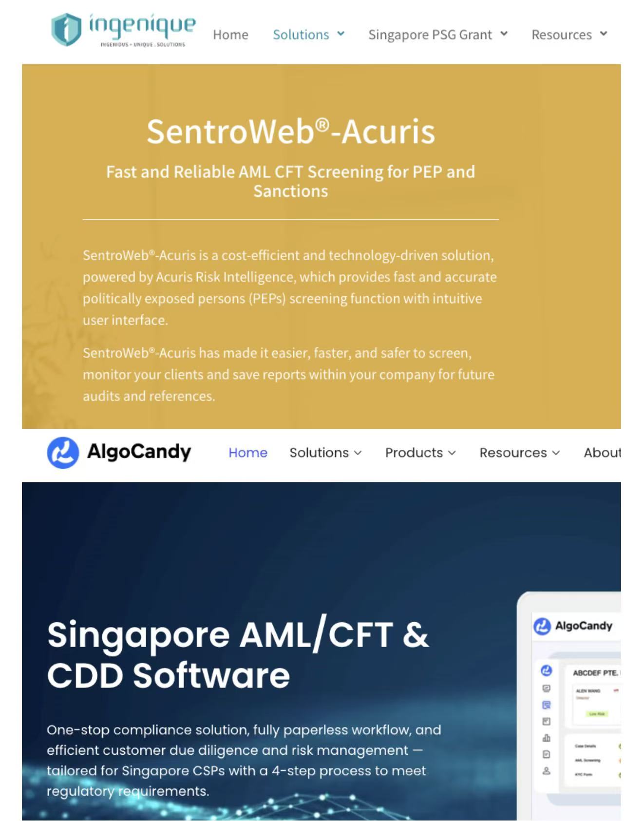 AlgoCandy vs SentroWeb：新加坡 CSP 真实使用对比